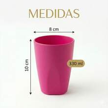 Set Of 30 Colorful Plastic Cups 330ml For Schools, Daycare Centers, And Parties - Rose - View 4