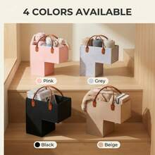 Foldable Stair Basket With Durable Handle, Suitable For Carpeted Stairs, Can Be Used To Store Clothes, Books, Laptops, Durable Stair Step Basket, Foldable, Suitable For Home Storage, Christmas And Halloween Gifts - 彩色 - 查看 4