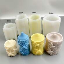 Molde de silicona con forma de cilindro de panal de abeja, diseño único - Blanco - Ver 1