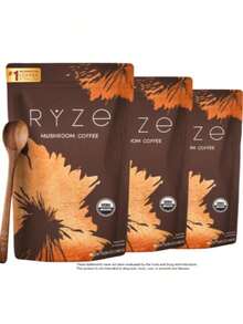 RY.ZE Organic Mushroom Coffee | USDA Organic | #1 Mushroom Coffee In The USA | 30 Servings (6.35oz / 180g) | Dietary Supplement Drink Mix - Pack Of 1 - View 10