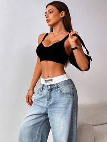 Runway Rest Yoga Basic 1pc Women's Removable Padded Seamless Sports Bra For Summer, With Lift Support - Black - View 3