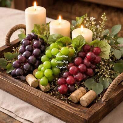 3 Cachos mini Uvas Artificiais Para Decorar Mesas Festas Casamentos Frutas De Enfeite 1 verde 1 rosada 1 roxa