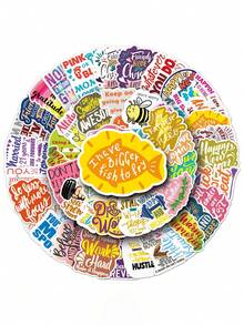 50 pezzi Adesivi con citazioni motivazionali, adesivi ispiratori in inglese impermeabili per laptop, tablet, custodie per telefono, borracce, bagagli, forniture per scrapbooking, cancelleria, adesivi divertenti - Adesivi per graffiti - Visualizzare 8
