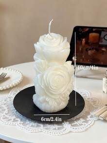 Ins Style 高级白色香薰蜡烛套装，竖条纹齿轮柱形香薰蜡烛，尖头长杆香薰蜡烛，玫瑰柱形蜡，大豆蜡制成，内含香薰蜡烛，可燃烧 48 小时，蜡烛中心，中东斋月装饰，开斋节礼物，送给她的礼物，冬季礼物，生日礼物，派对装饰蜡烛，氛围装饰蜡烛，家居装饰蜡烛。 - 垂直條紋齒輪蠟燭/長桿 - 查看 12