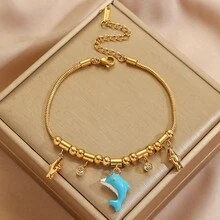 Dây chuyền mạ vàng đính đá Cubic Zirconia nhiều màu sắc - Trang sức sang trọng, thanh lịch cho năm mới, thích hợp cho đám cưới, quà tặng lãng mạn và đeo hàng ngày. - Nhiều màu - Xem 3