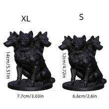 Tượng chó ba đầu Cerberus phong cách Gothic mới, tượng nhỏ màu đen hoặc trắng, trang trí bàn làm việc, bảng điều khiển ô tô, Halloween, điểm nhấn trang trí nhà theo phong cách Gothic, màu ngẫu nhiên, quà tặng ngày lễ. - 1PC - Xem 3