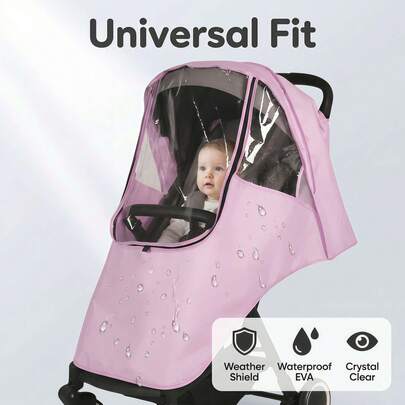 1 pieza Cubierta de lluvia universal para cochecito de bebé, protector contra el viento para cochecito, manta cálida para silla de paseo de bebé