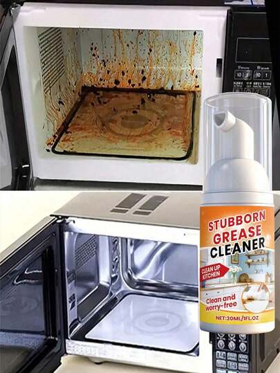 1 pieza Limpiador de espuma desengrasante de uso intensivo para cocina - Detergente potente con aceite de limón, disuelve rápidamente la grasa y los residuos de cocción, apto para campanas extractoras, parrillas, estufas, superficies de electrodomésticos de metal, mantiene las superficies brillantes y renovadas. El embalaje del producto puede variar, 3 modelos aleatorios