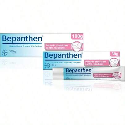 Bepanthen Pomada Protectora Contra Rozaduras de Bebé Dexpanthenol 5% 30 g + Pomada Protectora Contra Rozaduras de Bebé Dexpanthenol 5% 100 g