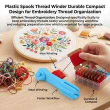 Plastic Spools Thread Winder Durable Compact Design For Embroidery Thread Organization - A - View 8