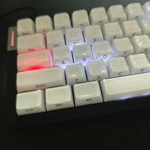 【不透明白色果冻键帽】130+ PBT OEM高度键帽，全DIY定制机械键盘键帽，兼容Cherry/Gateron MX轴，适用于60%、61、64、68、75、84、87、98、104、108键布局 - 查看 3
