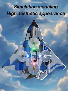 CZ36固定高度泡沫战斗机遥控四轴飞行器无人机，经久耐用，男孩生日礼物 - 查看 3