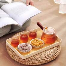 Rectangular Tray Set, Faux Wood Grain Tray, Creative Household Tea Cup Plate, Nordic Style Plastic Fruit Plate, Tea Tray - C-Wood Color - View 11