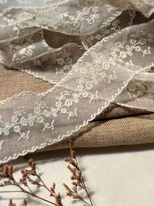 1 Yard Embroidered Mesh Lace Trim Decorative Sewing Accessory, Width 4.8cm - A - View 3