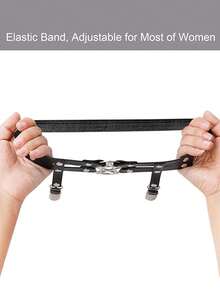 1/3Pcs Adjustable Star-Shaped Leg Garter With Anti-Slip Clips, Elastic Gothic Thigh Ring Garter For Women And Girls - Black - View 6