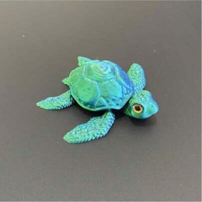 1/5 piezas Modelo decorativo de tortuga marina con color degradado 3D, con extremidades suaves, regalo perfecto para amigos y familiares, puede aliviar la presión de los dedos, juguete sensorial calmante, adecuado para vacaciones, regalos de calcetines, recuerdos de fiestas, bromas, decoración de escritorio, decoración de automóviles, llaveros, adornos de acuario y diversas ocasiones de regalo. (Color de ojos aleatorio)