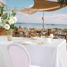 Satin Tablecloth, Rectangular Satin Tablecloth, Shiny Silk Tablecloth, Suitable For Weddings, Parties, And Banquets - White - View 4