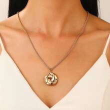 Women's Necklace, Ring And Earrings Set With Knot Design, Elegant And Contemporary Look - Vàng - Xem 5