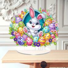 2D平面钻石画 - 兔子和复活节彩蛋，意义非凡的手工节日礼物 - A - 查看 6