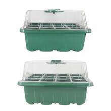 2 Packs Seed Starter Trays (24 Cells Total), Seed Starter Kit With Humidity Vented Domes And Base, Ideal For Germinating Vegetable, Flower & Herb Seeds - 2pcs - View 4