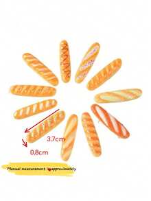 5 件逼真的面包和蛋糕复制模型玩具、装饰道具、面包店的随机款式 - 彩色 - 查看 7