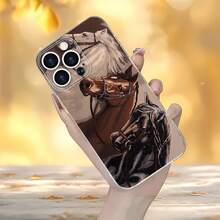 Caballos: marrón blanco negro arte pacífico.funda de teléfono Fundas compatibles con ,Apple,VIVO,OPPO,,, y Honor.Fabricadas en silicona TPU,ofrecen protección contra golpes y caídas. - transparente - Ver 6