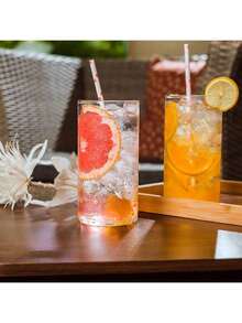 Golf Ball Drinking Glass, Water Glass, Mojito Glass, High Ball Glass, Suitable For Water, Juice, Beer, Beverages, Cocktails And Mixed Drinks - Transparent - View 1