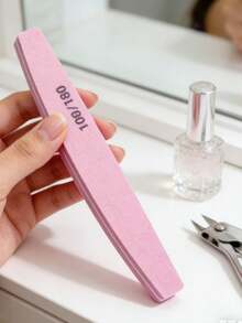 1/10pcs Sponge Nail File And Polishing Block, Double-Sided Design, 100/180 Grit, Professional Nail Shaping & Cuticle Removal Tool, Nail Polishing Block - Multicolor - View 7