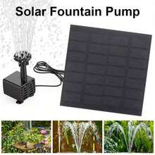 Solar Fountain Pump Kit, Separate Pump And Solar Panel For Easy Installation And Use, Includes 3 Connecting Rods And 8 Nozzles, Wired Solar Power Supply, No Battery Needed, Suitable For Outdoor Water Features, Gardens, Small Ponds, Patios And Fish Tanks - Solar Water Column, Minimalist Round Shape, Plastic - Black 02 - View 5
