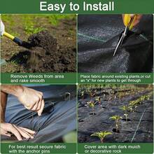 1m/2m/4m Wide/100GSM Control Fabric Membrane Garden Ground Cover Mat - 4米寬 - 查看 2
