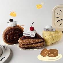 2026新款可爱逼真蛋糕玩偶，三明治毛绒玩具，生日、惊喜、节日、情侣、万圣节、圣诞节、游戏玩家的完美礼物 - 彩色 - 查看 5