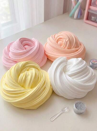 1pc Stress Relief Squeezing Slime, Crystal Mud Stress Relief Toy, Bubble Gum Foam Toy Stress Relief Slime Set, Soft Non-Sticky Crystal Clay, Suitable For Parties, Gatherings, Birthdays, Back To School Gifts