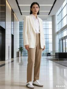 Zapatillas deportivas planas casuales para mujer, nuevas zapatillas planas versátiles y retro de moda 2025 para todas las estaciones - Blanco y Negro - Ver 10