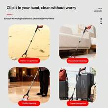 Foldable Long Handle Trash Picker, Multifunctional Sanitation Litter Grabber, Compact Portable Waste Tongs - Multicolor - View 4
