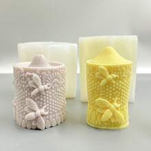 Molde de silicona con forma de cilindro de panal de abeja, diseño único - Blanco - Ver 9