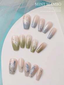 2026春夏新款浅绿色指甲油，12ml水晶凝胶美甲，高光泽，持久速干，需搭配底油和封层使用，需配合UV/LED灯使用，适合工作、通勤、约会和购物等各种场合，沙龙品质，爆款指甲油，热销产品，送礼佳品，美甲设计，不易脱落，易于涂抹，浅绿色系列，必备美甲产品，6色套装可选 - 彩色 - 查看 6