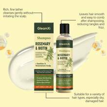 100ml Rosemary Hair Shampoo & Hair Oil, Moisturizing & Nourishing, Glossy Hair, Refreshing Scalp, Daily Care/Relaxation, Plant Extract, Non-Irritating, Purifies Air - Multi Scents - View 2