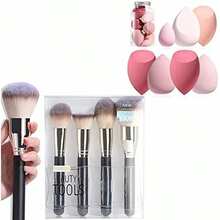 BS-MALL Makeup Brush Set 4 Pcs Premium Foundation Synthetic Powder Concealers With Makeup Sponge Set - / - View 1