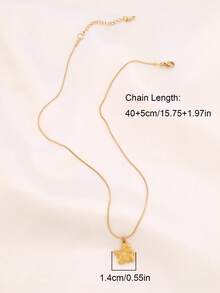 1件装不锈钢天使吊坠项链，女士时尚精致18K镀金饰品，项链项链 - 項鍊 - 查看 7