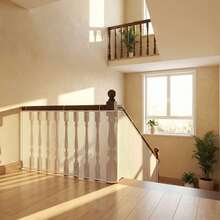 2m/3 Meters Stair Safety Net, Balcony Protective Net, Child Stair Safety Net, Anti-Fall Net - White - View 4