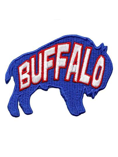 1 قطعة شارة كشافة كرة القدم البوفالو المطرزة للفريق الرياضي للكي على الملابس