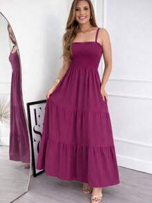 Floral Maxi Dress – Elegance And Comfort - Morado Violeta - Ver 1