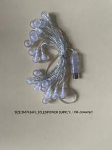 1个3/6/10米/20/40/80颗LED泡泡球灯，USB供电，适用于卧室、客厅、派对、婚礼、家居、节日派对用品、派对装饰、节日装饰 - USB氣泡圓球 - 查看 12