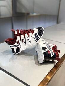 2026 New Men's Chunky Sneakers Retro Chunky Sneakers Fashion Sports Running Trainers Lightweight Breathable Athletic Walking Shoes - Silver - View 2