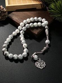 New 33pcs Turquoise Bead Bracelet, Misbaha Prayer Beads Tasbih 10mm Handmade - Multicolor - View 9