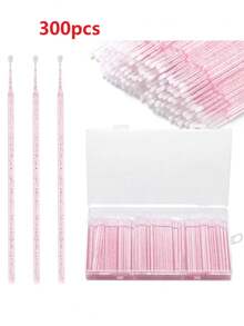 100pcs/Pack Micro Eyelash Brushes - Black Micro Mascara Wands - Disposable Micro Brushes - Micro Eyelash Lift Brushes - Ultra Fine Fiber Lash Brushes, Suitable For Eyelashes, Eyebrows, Eyeshadow, Can Be Used As Spiral Brushes.,Giveaways - Pink - View 17