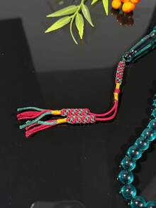 1pc 45-Bead 10mm Tassel Islamic Prayer Beads, High-Quality Unisex Bracelet, Suitable For (Ramadan, Eid, Daily Wear, Personal Devotion, Gifts), Islamic Religious Ritual, Collectible Faith Accessory - Multicolor - View 6