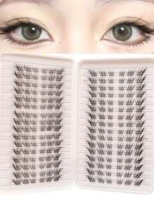 16 Pairs Glue-Free Faux Mink Eyelashes, Natural Looking Criss-Cross Foxy Lashes, Self-Adhesive - View 1