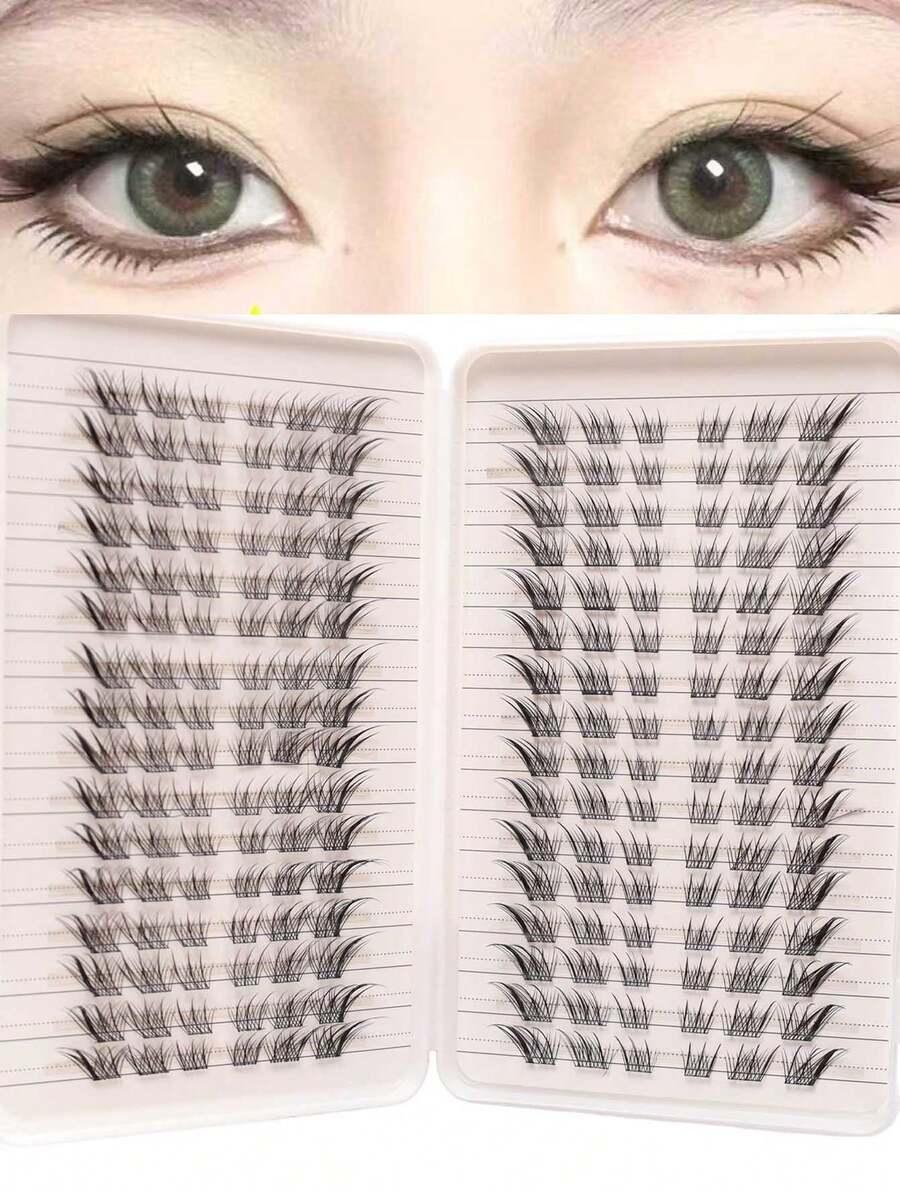 16 Pairs Glue-Free Faux Mink Eyelashes, Natural Looking Criss-Cross Foxy Lashes, Self-Adhesive - View 1