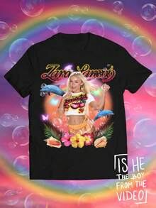 1 Pc Women's And Men's LARSSON - Midnight Sun T-Shirt  Music Festival Father's Day And Mother's Day Gifts Pride Month Festival Of Revelry - 黑色 - 查看 1